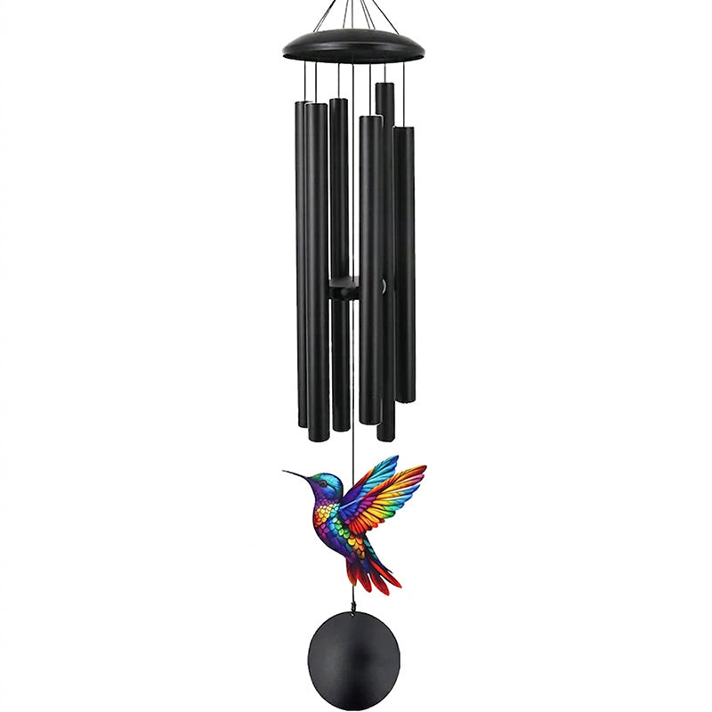 🎵 LIMITED-TIME 50% OFF! 💐 Vintage Metal Wind Chimes | Elegant Black Aluminium Garden Decor with Bird & Butterfly Accents for Patio & Porch🔔