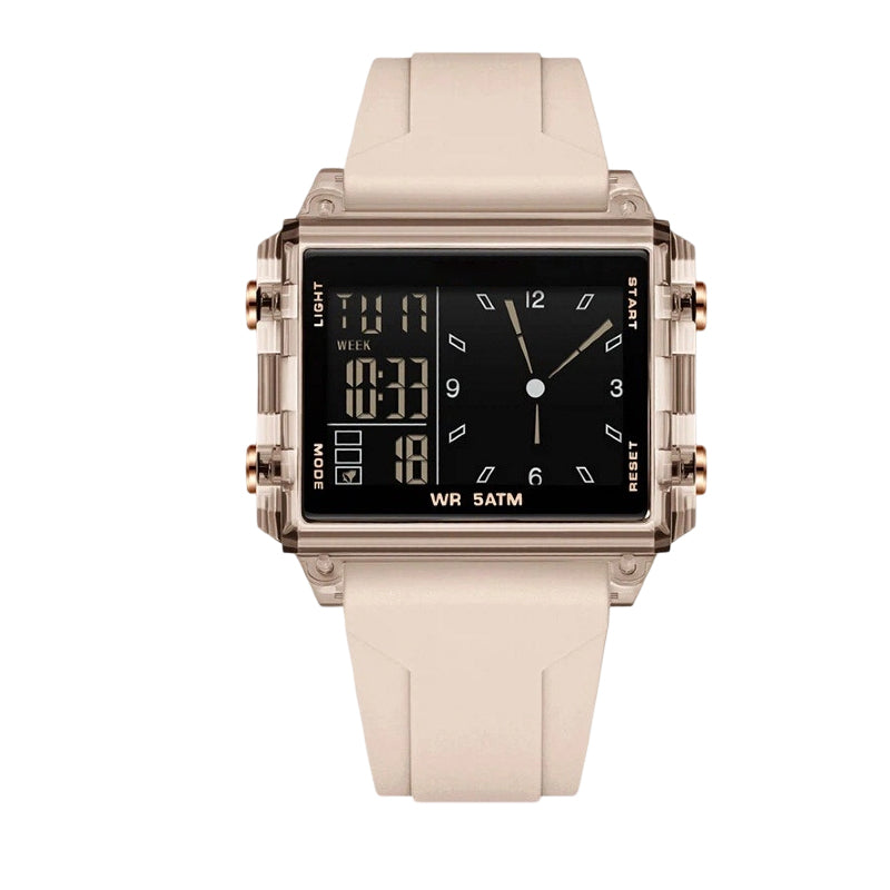 ⏳Time-Limited Special⏰Waterproof Transparent Digital Watch – 50M Rating, Luminous Display, Hybrid Time ✨
