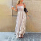 📢📢50% OFF !!⏰Women's Striped Cami Maxi Dress