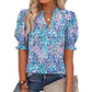 📢📢50% OFF !! ⏰Women's Summer Floral Top with Puff Sleeves