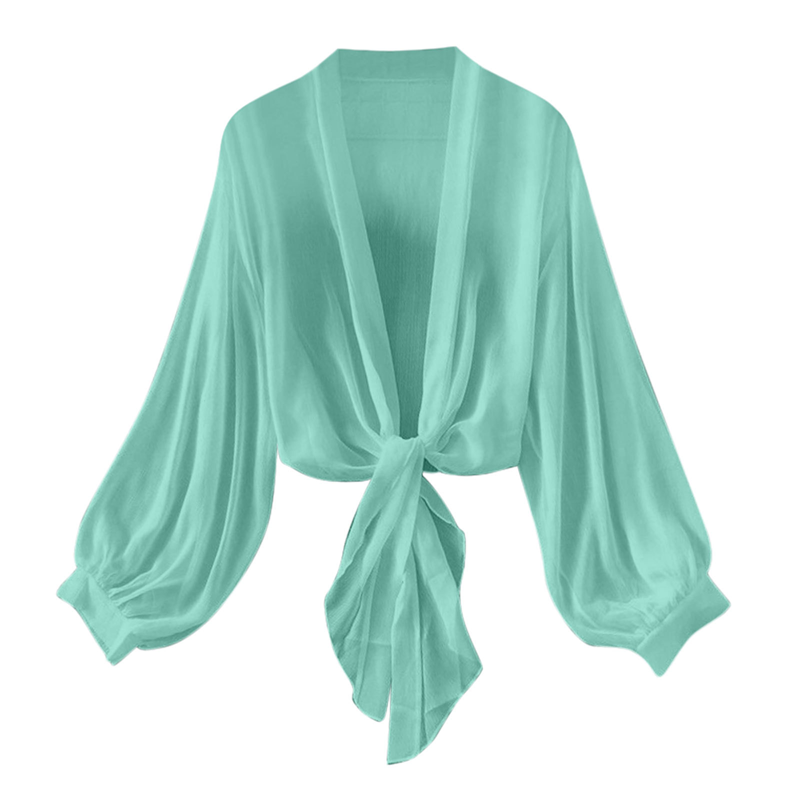 🌸 50% OFF NOW! 🌸Women's Lightweight Chiffon Tie-Front Cardigan