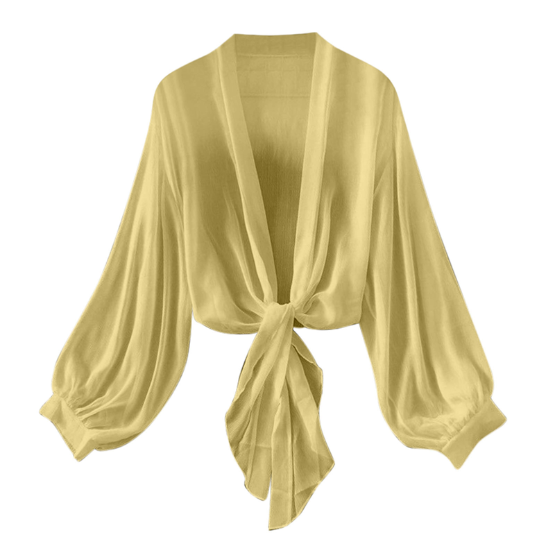 🌸 50% OFF NOW! 🌸Women's Lightweight Chiffon Tie-Front Cardigan