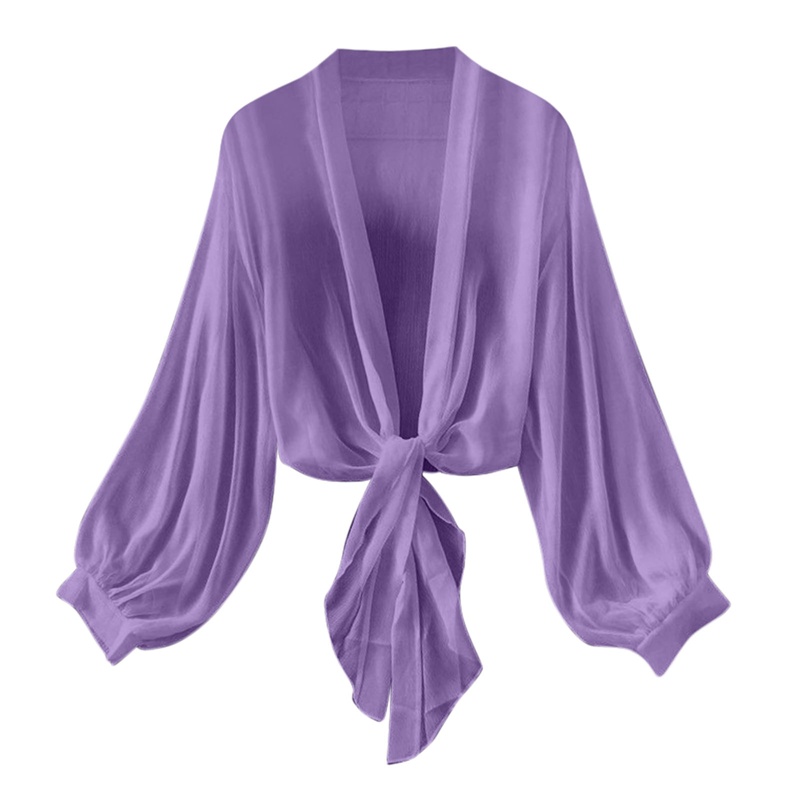 🌸 50% OFF NOW! 🌸Women's Lightweight Chiffon Tie-Front Cardigan