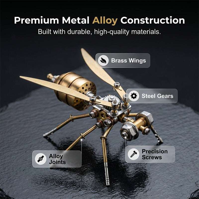 🏆LAST DAY SALE 50% OFF🔥3D Metal Bee Puzzle Assembly Model Kit