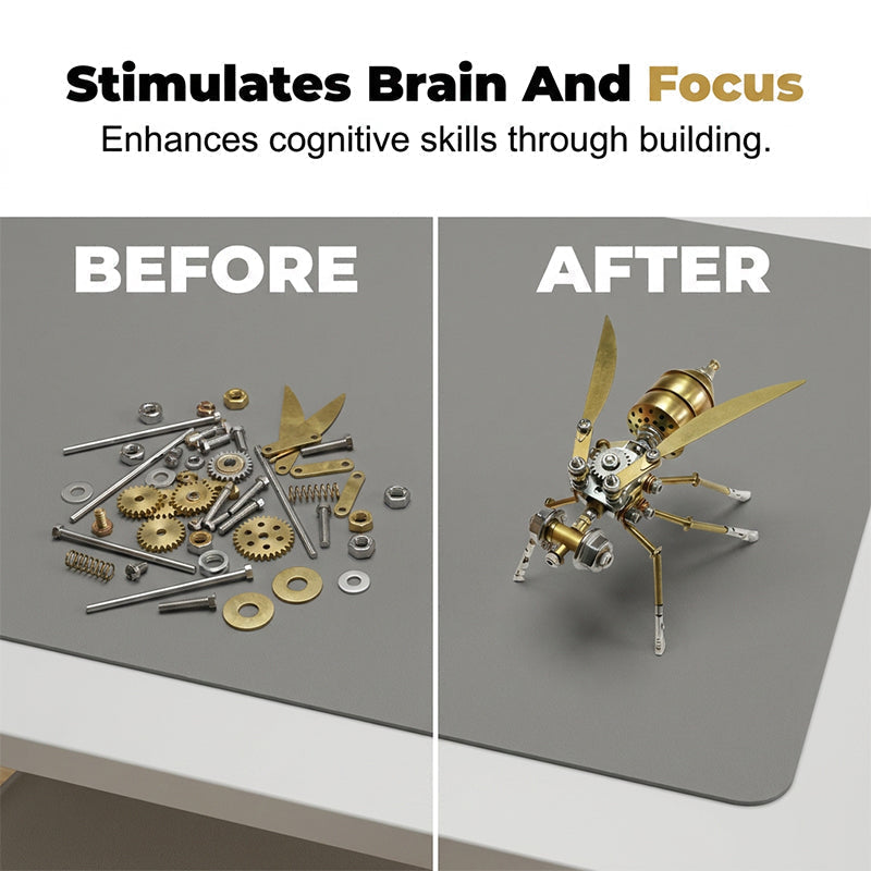 🏆LAST DAY SALE 50% OFF🔥3D Metal Bee Puzzle Assembly Model Kit