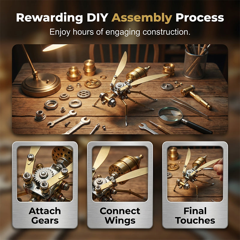 🏆LAST DAY SALE 50% OFF🔥3D Metal Bee Puzzle Assembly Model Kit
