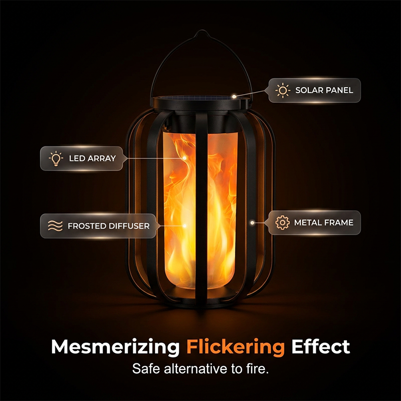 🏮 50% OFF NOW! ☀️ Solar Flickering Flame Lantern – Waterproof & auto-on – Realistic warm glow, perfect for patios, gardens or pathways – no wiring needed 🌙