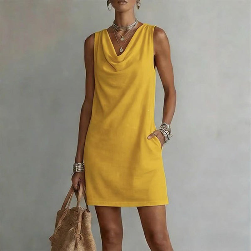 📢📢50% OFF !! ⏰Elegant Slim Fit Cowl Neck Dress