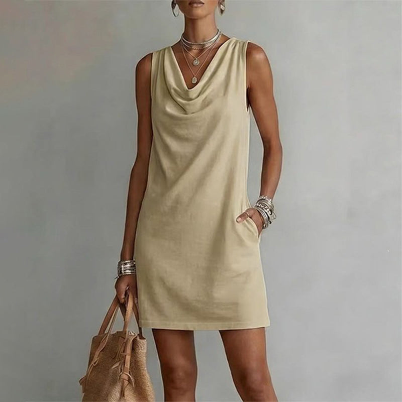 📢📢50% OFF !! ⏰Elegant Slim Fit Cowl Neck Dress
