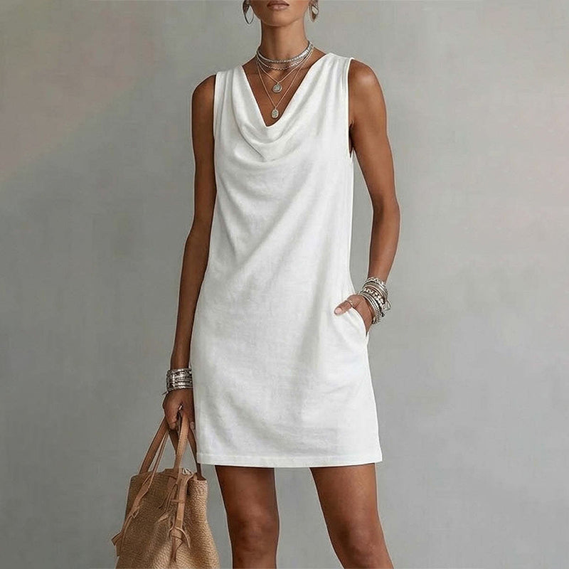 📢📢50% OFF !! ⏰Elegant Slim Fit Cowl Neck Dress