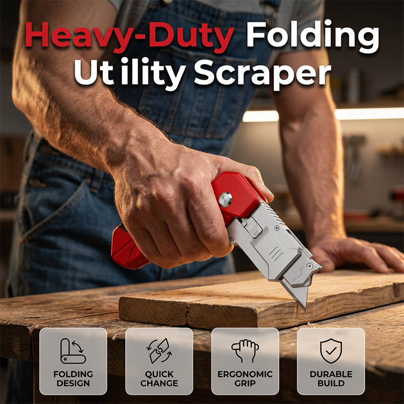 🔧 50% OFF NOW! ⏰ Multi-Functional Heavy Duty Scraper – Sharp blade & ergonomic grip – Perfect for removing stickers, paint or adhesives – durable and versatile 🛠️✨