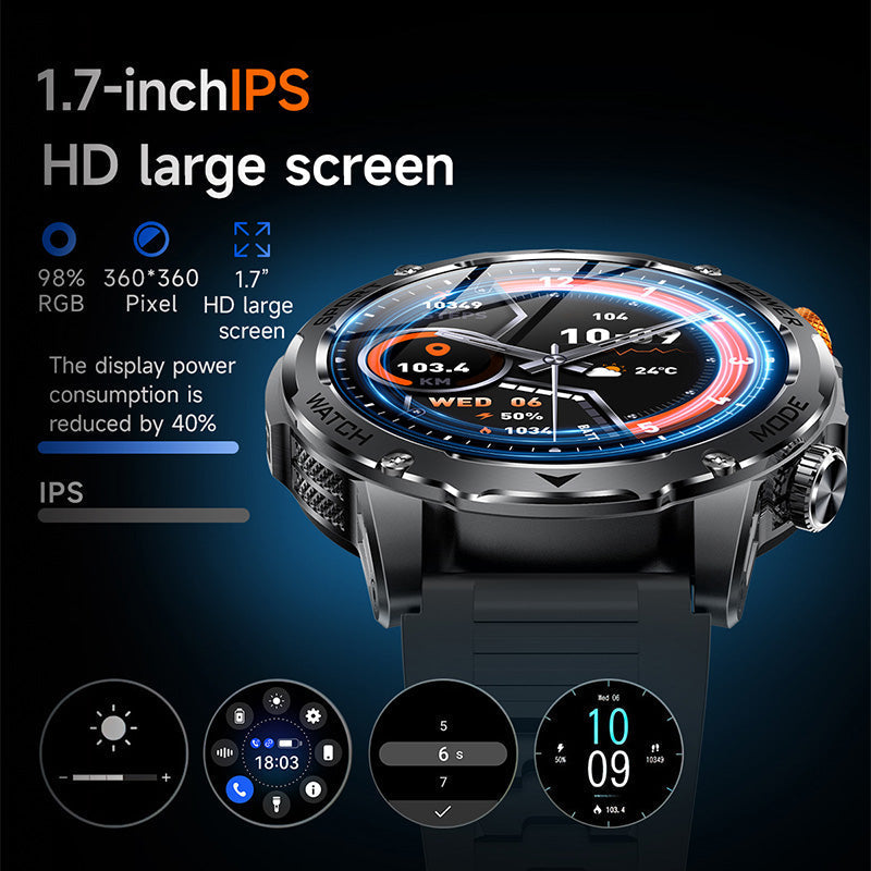⌚ 50% OFF NOW! 🔦 Smart Sports Watch – 1000mAh Battery, 1.7" HD, 100+ Sports Modes & LED Flashlight – For Active Lifestyles 💪