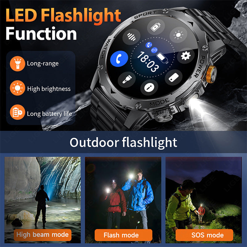 ⌚ 50% OFF NOW! 🔦 Smart Sports Watch – 1000mAh Battery, 1.7" HD, 100+ Sports Modes & LED Flashlight – For Active Lifestyles 💪