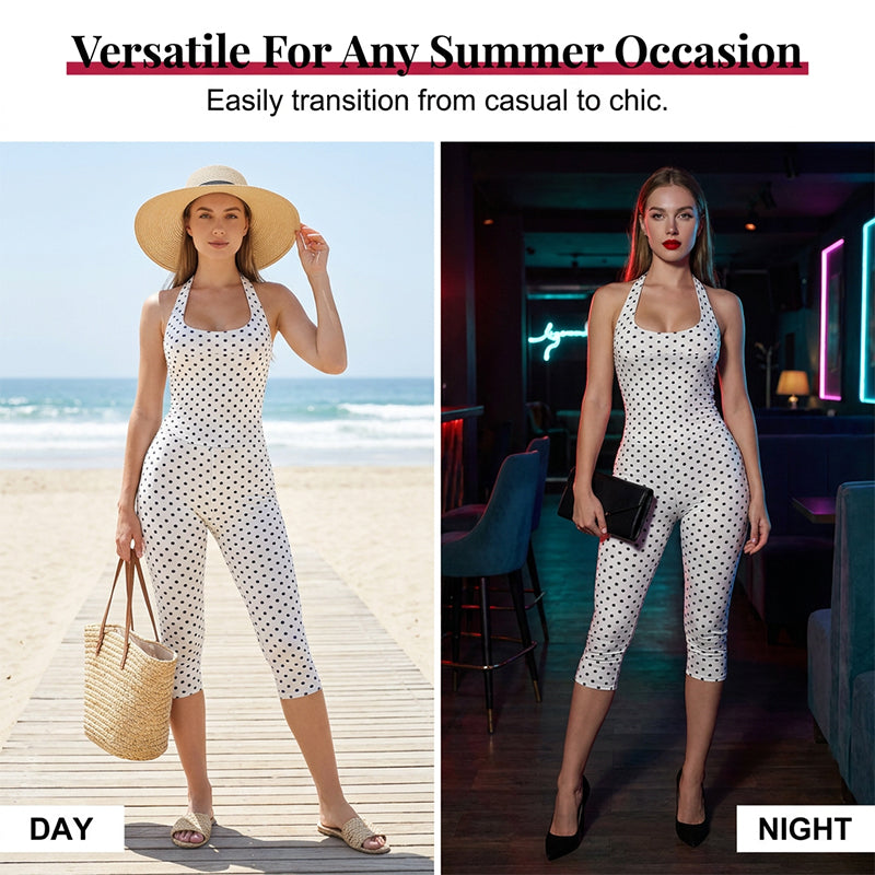 🏆LAST DAY SALE 50% OFF🔥Polka Dot Halter Bodycon Pants
