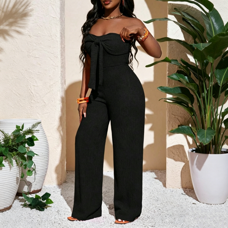 👗 50% OFF NOW! 🌸 Women's Strapless High-Waisted Wide-Leg Jumpsuit – Flowy & elegant – Perfect for weddings, summer parties or chic evenings – breathable and flattering ✨🌿