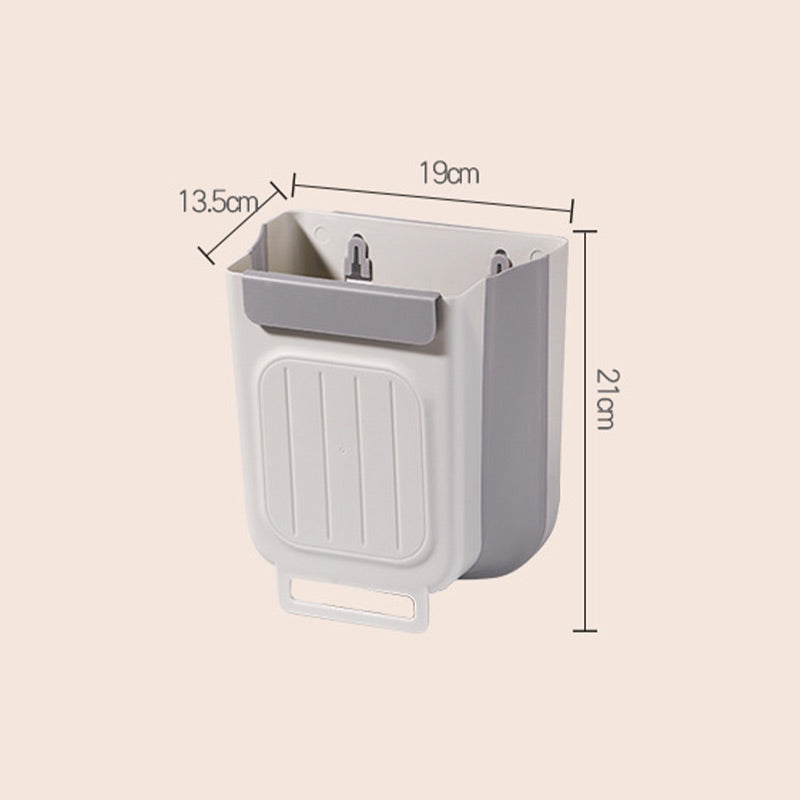 🍃50% OFF NOW! 🥳Multipurpose Hanging Collapsible Kitchen Trash Can‑Space‑Saving Wall Mount Foldable Waste Bin, Hanging Garbage Container for Food Scraps, Cabinet Door Mount for Home Kitchen Countertop Prep