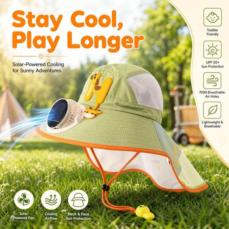 🧢 50% OFF NOW! ☀️ Sun Protection Flap Hat with Built-in Cooling Fan – Solar-powered & breathable – Keeps you cool outdoors – perfect for gardening, hiking or sports 🌬️✨
