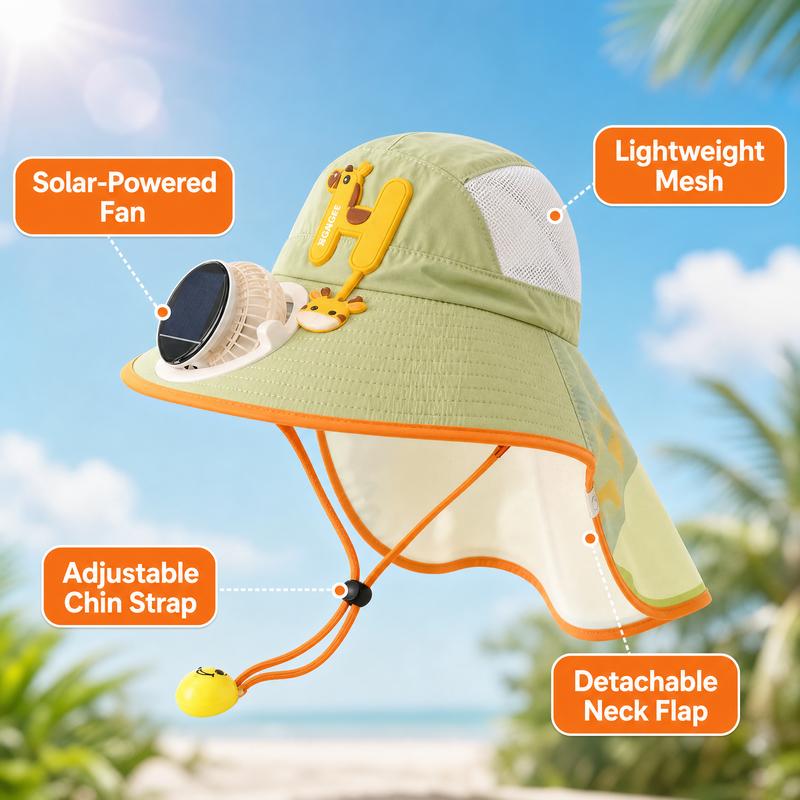 🧢 50% OFF NOW! ☀️ Sun Protection Flap Hat with Built-in Cooling Fan – Solar-powered & breathable – Keeps you cool outdoors – perfect for gardening, hiking or sports 🌬️✨