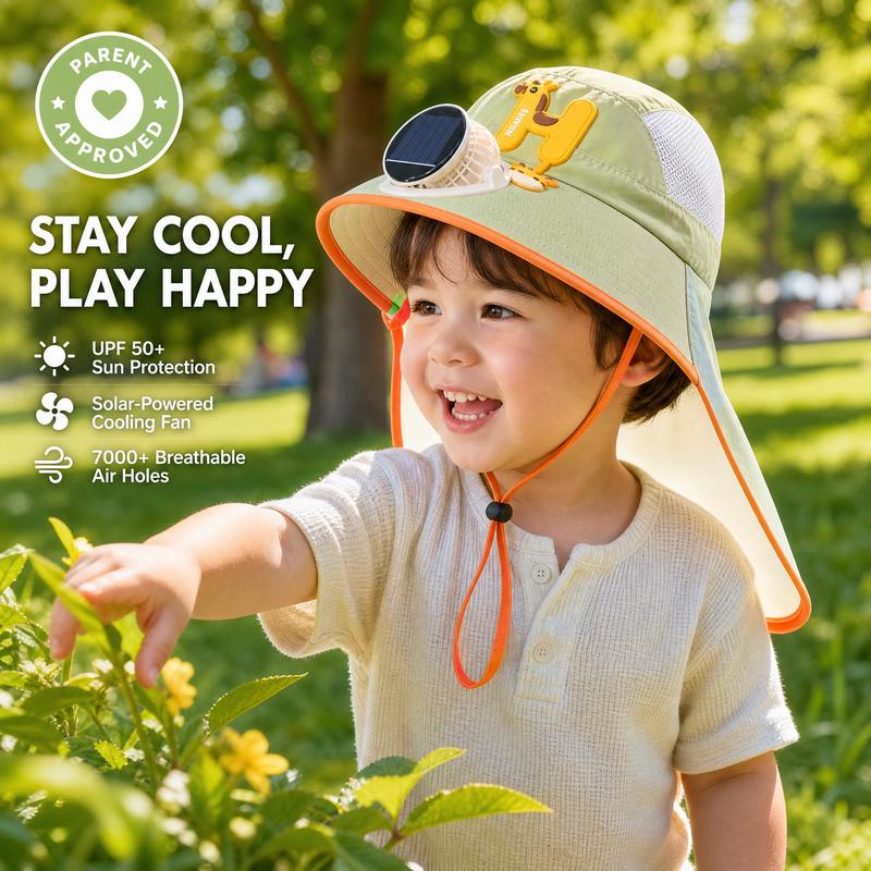 🧢 50% OFF NOW! ☀️ Sun Protection Flap Hat with Built-in Cooling Fan – Solar-powered & breathable – Keeps you cool outdoors – perfect for gardening, hiking or sports 🌬️✨