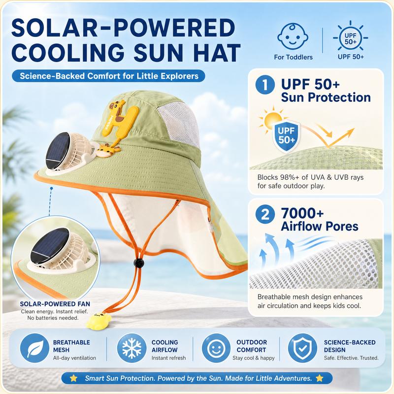 🧢 50% OFF NOW! ☀️ Sun Protection Flap Hat with Built-in Cooling Fan – Solar-powered & breathable – Keeps you cool outdoors – perfect for gardening, hiking or sports 🌬️✨