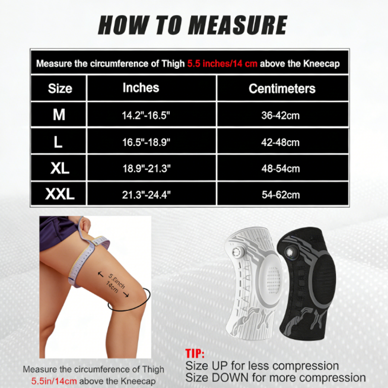 🦵 Adjustable Compression Knee Brace with Twist Knob — Custom Fit Support for Sports & Recovery