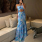 Women's Sexy Printed Cut-Out Dress