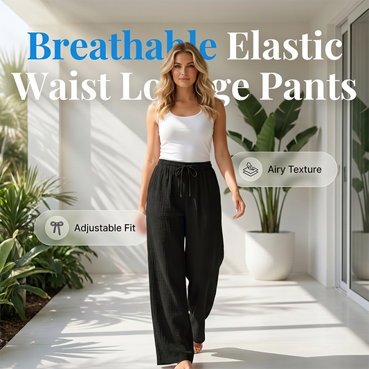 🏆LAST DAY SALE 50% OFF🎉🌸Women’s Elastic Waist Cotton Loungewear Pants