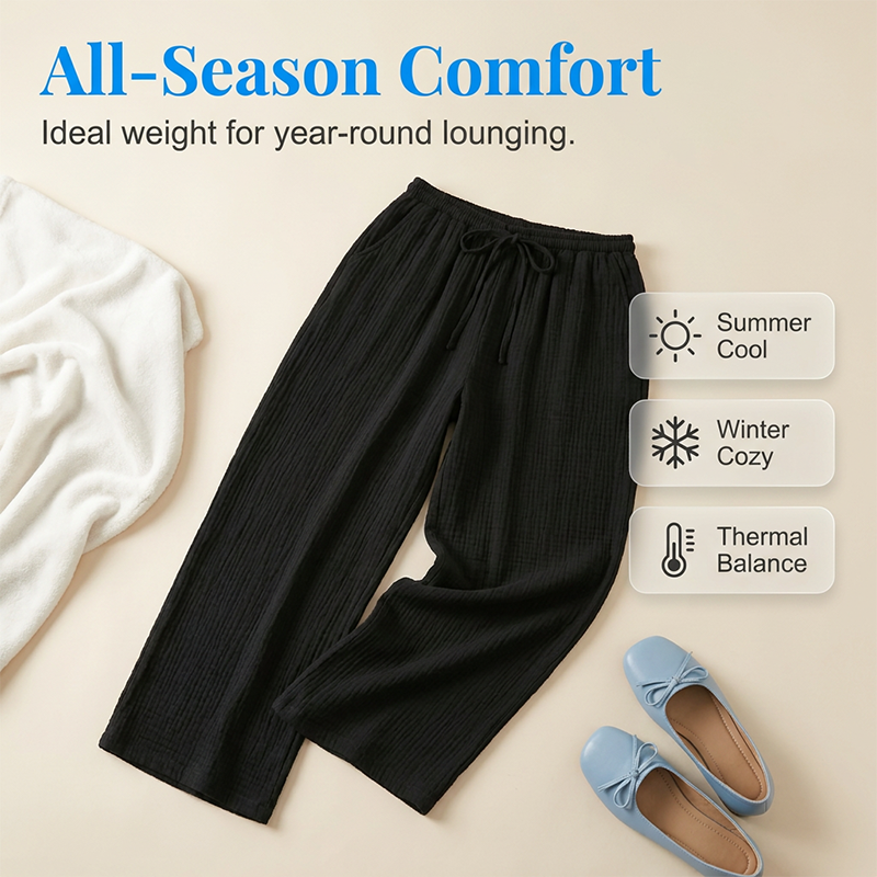 🏆LAST DAY SALE 50% OFF🎉🌸Women’s Elastic Waist Cotton Loungewear Pants