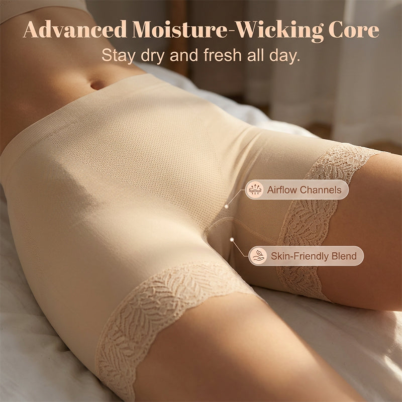 📢📢50% OFF !! ⏰Women's High Waist Safety Shorts with Lace Trim Tummy Control Boy Shorts