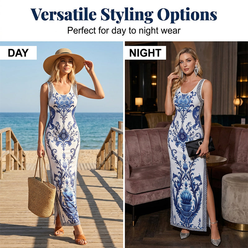 📢📢50% OFF !! ⏰Women's Classic Floral Print Maxi Dress
