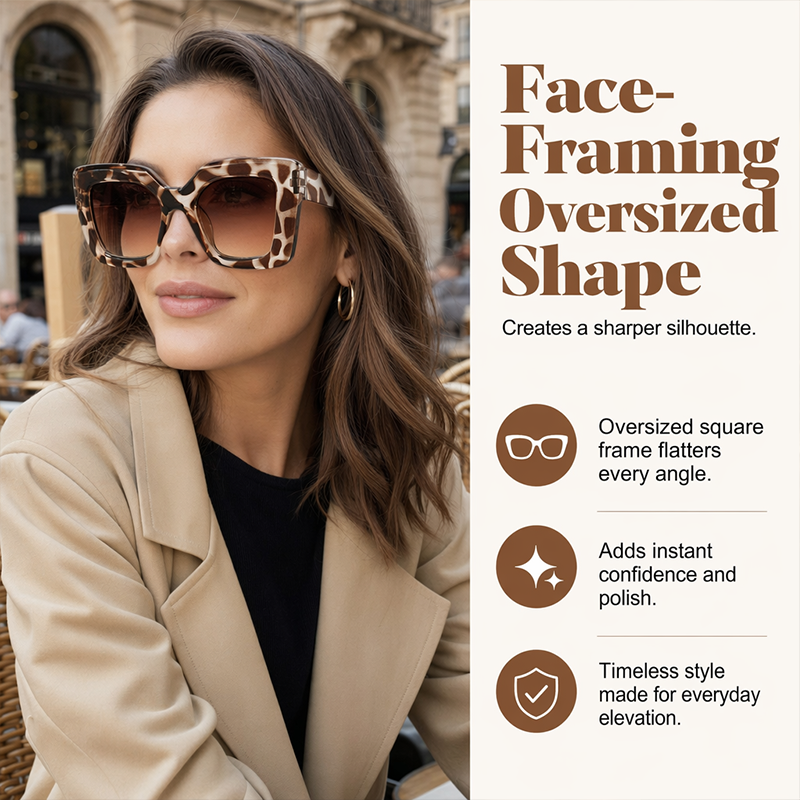 📢📢50% OFF !! ⏰Statement Square Sunglasses