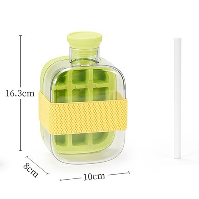 🎁2026 New Arrivals 50% OFF💥2-in-1 Ice Cube Maker Water Bottle Built-In Ice Tray, Food-Grade Silicone, Bpa-Free. Make Ice & Store Water In One Bottle 💼✈️