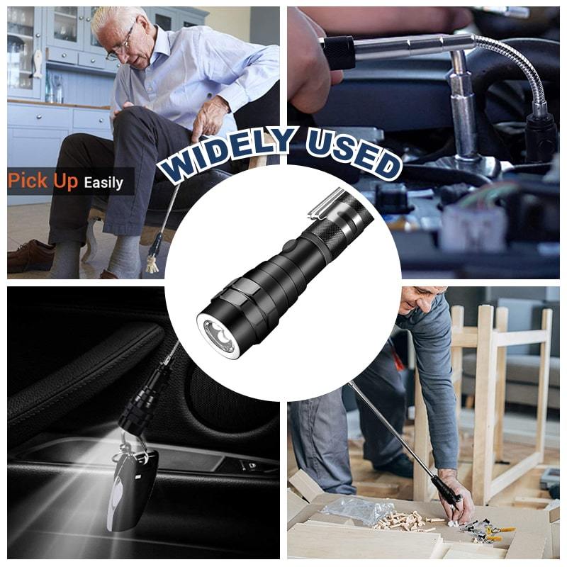 🎁2026 New Arrivals 50% OFF💥Multifunctional Telescopic Magnetic Flashlight – 360° flexible gooseneck, super bright LED light, extendable pick-up rod, magnetic suction design. Auto repair workshop essential!
