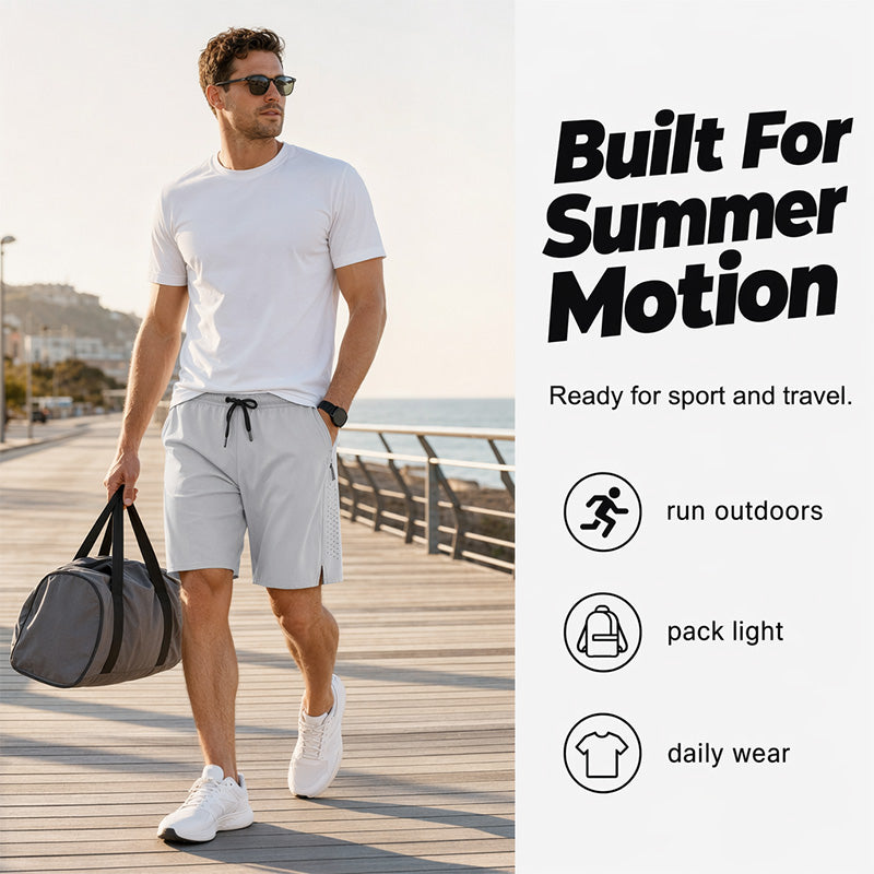 🥳2026 HOT SALE🥳💞50K+ SOLD!✨ 💝 Men's Quick Dry Sports Shorts with Zipper Pockets
