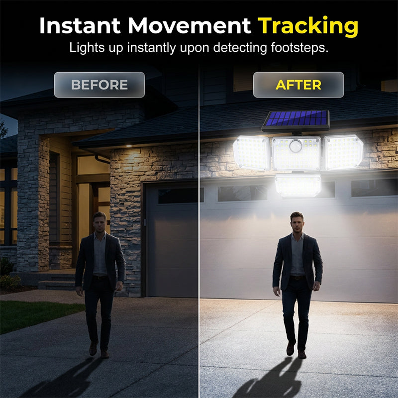 Multi-Head Solar Motion Sensor Light