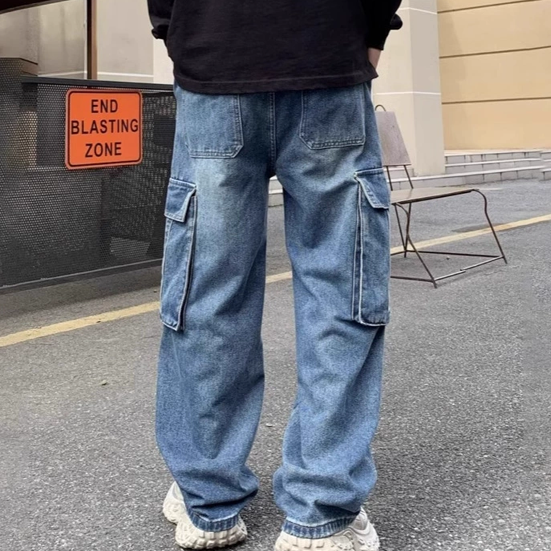 📢📢40% OFF !! ⏰Utility Wide-Leg Cargo Jeans