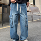 📢📢40% OFF !! ⏰Utility Wide-Leg Cargo Jeans