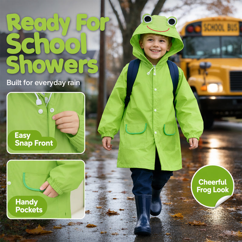 📢📢50% OFF !! ⏰Waterproof Kids Rain Poncho with Hood