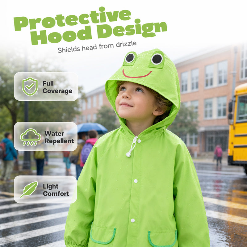 📢📢50% OFF !! ⏰Waterproof Kids Rain Poncho with Hood