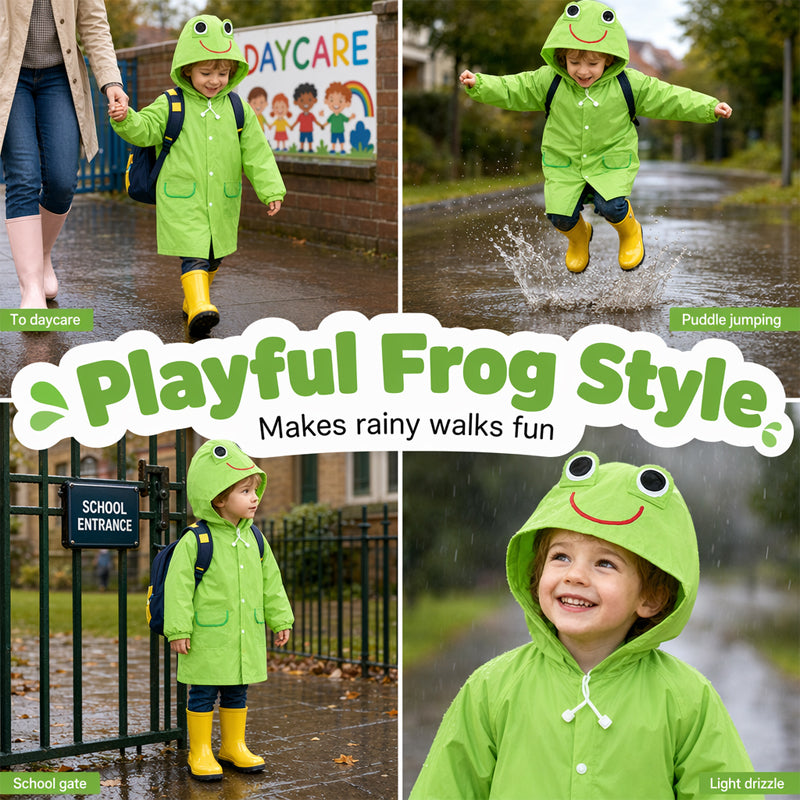 📢📢50% OFF !! ⏰Waterproof Kids Rain Poncho with Hood