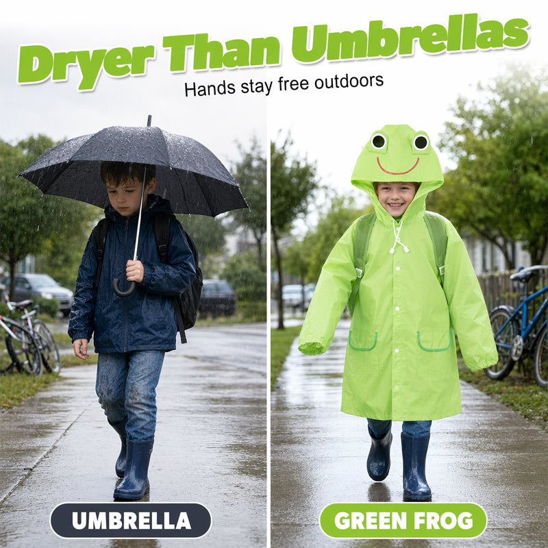 📢📢50% OFF !! ⏰Waterproof Kids Rain Poncho with Hood