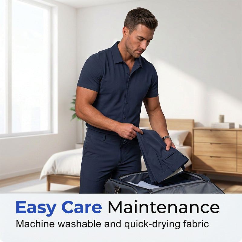 ⏰ 50% OFF – 2026 New Arrival 👔✨ Men's Lightweight 2-Piece Casual Suit – Effortless Style in Seconds! | Breathable Fabric, All-Day Comfort ☀️🌿