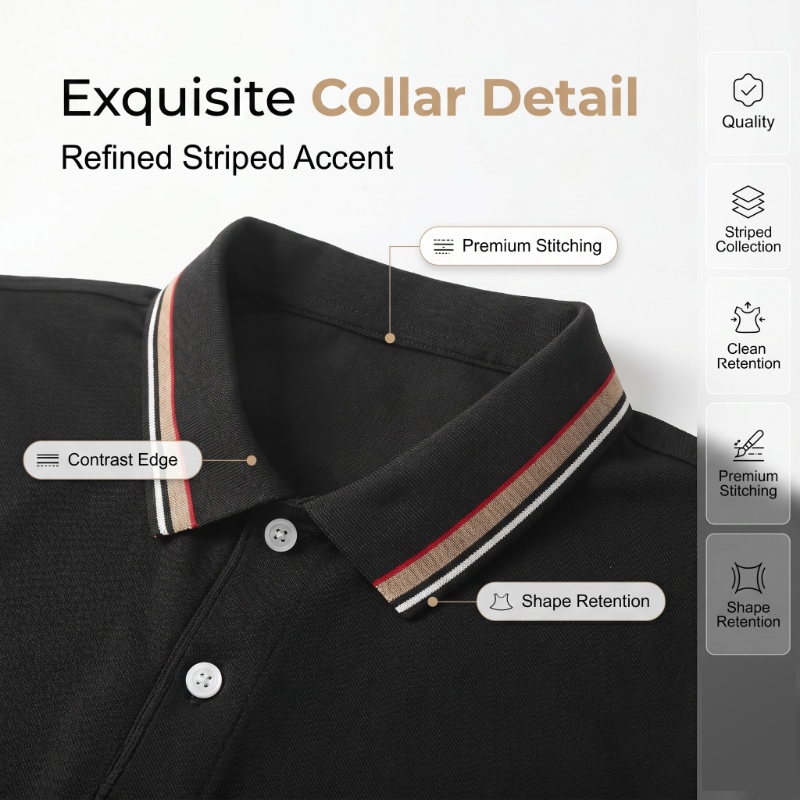 🎁2026 New Arrivals 50% OFF💥Men Fashion Contrast Lapel Quick Drying Short Sleeve T-Shirt