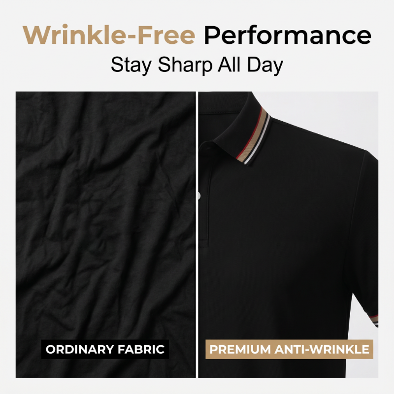 🎁2026 New Arrivals 50% OFF💥Men Fashion Contrast Lapel Quick Drying Short Sleeve T-Shirt