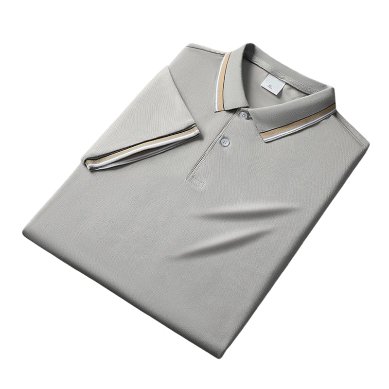 🎁2026 New Arrivals 50% OFF💥Men Fashion Contrast Lapel Quick Drying Short Sleeve T-Shirt