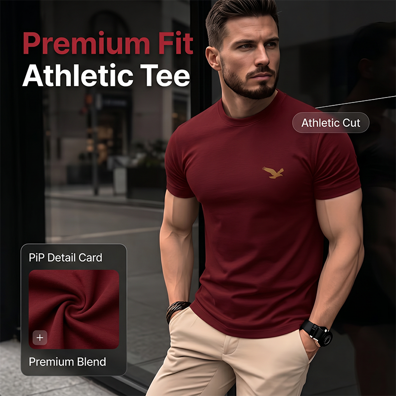📢📢50% OFF !! ⏰Men's Classic Slim Fit Crew Neck T-Shirt