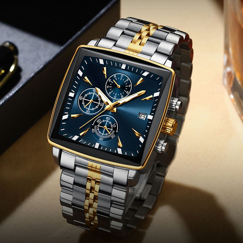 🎁2026 New Arrivals 52% OFF💥Men's Classic Square Dial Quartz Watch – Timeless & elegant – Durable band, perfect for daily or formal wear – reliable and stylish 🖤💼✨