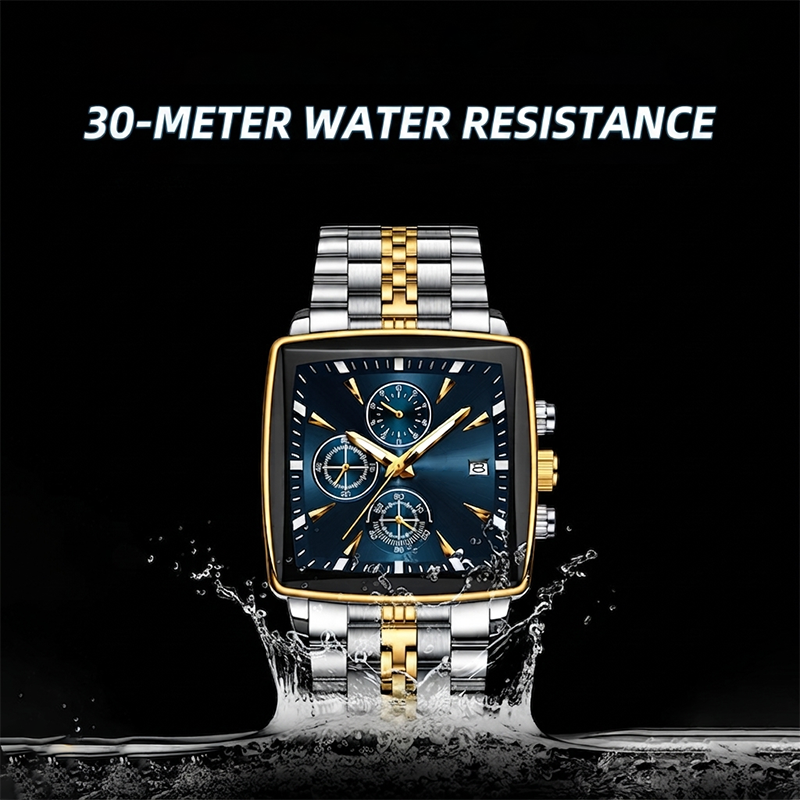 🎁2026 New Arrivals 52% OFF💥Men's Classic Square Dial Quartz Watch – Timeless & elegant – Durable band, perfect for daily or formal wear – reliable and stylish 🖤💼✨