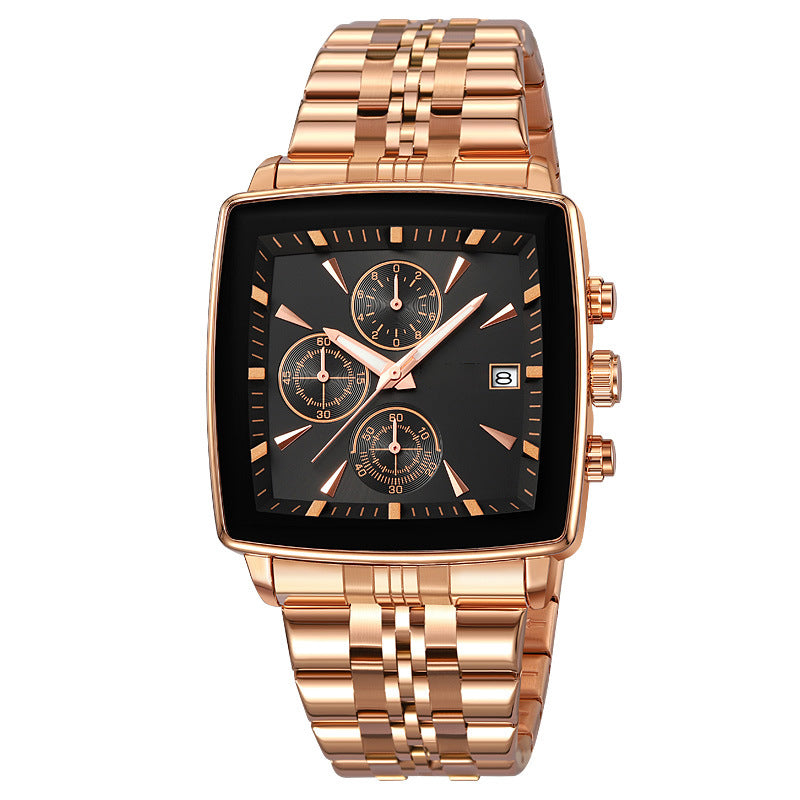 🎁2026 New Arrivals 52% OFF💥Men's Classic Square Dial Quartz Watch – Timeless & elegant – Durable band, perfect for daily or formal wear – reliable and stylish 🖤💼✨