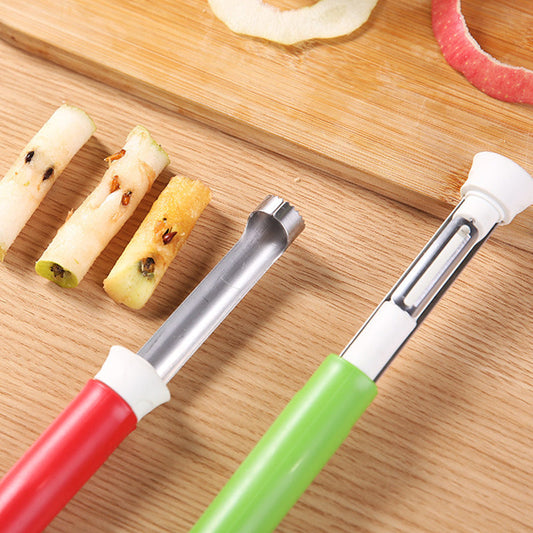 ✋Stainless Steel Fruit Corer & Peeler 2 in 1